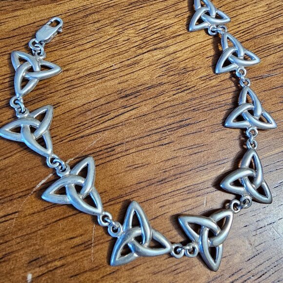 Silver Trinity Knot Bracelet - Picture 1 of 6